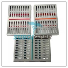 PREMIUM DENTAL AUTOCLAVE STERILIZATION CASSETTE RACK BOX TRAY FOR 10 INSTRUMENTS
