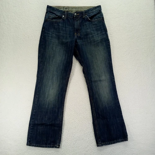 Wrangler Jeans Branded Boot Cut Mens 32x30 Blue Cotton Medium Wash
