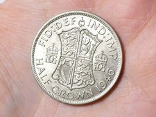 1946 British George VI Half Crown Coin #X10