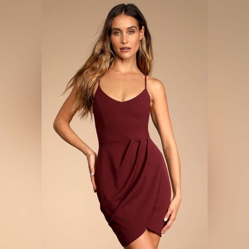 NWT Lulus Forever Your Girl Plum Purple Bodycon Dress Size XS