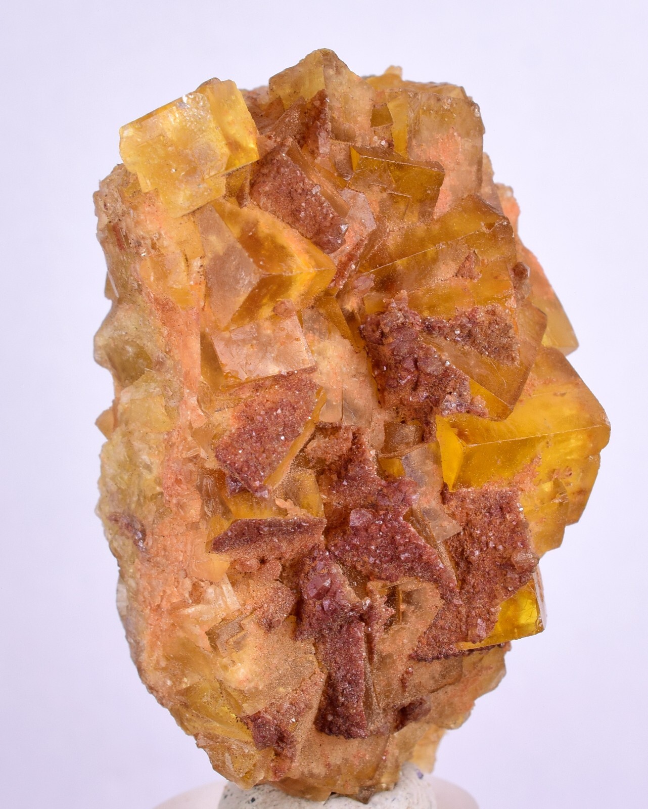 5.7cms YELLOW FLUORITE SHINY CRYSTAL AHOULI MOROCCO MINERAL SPECIMEN KB42