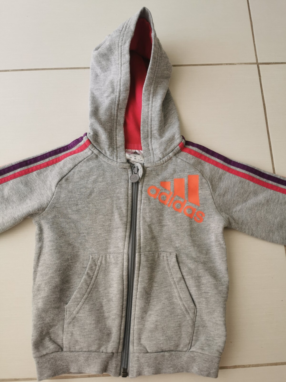 Baby Girls 12-18 Months Adidas Tracksuit Top, Hoodie, Jumper