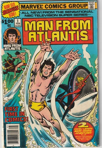 Man From Atlantis # 1 Feb 1978 Marvel Bill Mantlo Sutton Trinidad Frank Robbins