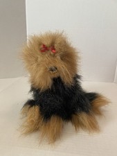 Ty Beanie Buddies Yappy Yorkshire Terrier Yorkie Plush Dog Red Bow
