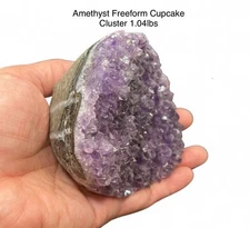 Amethyst Genuine Freeform Cupcake Crystal Geode from Brazil 473.4g /1.04lbs