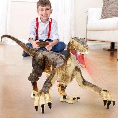 Ferngesteuertes Dinosaurier Spielzeug für Jungen, 2,4 GHz elektronisches Gehen RC