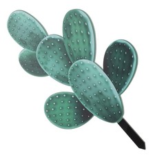 Metal Desert Cactus Sculpture - Rustic Cactus Plant Home Decor for Patio Lawn