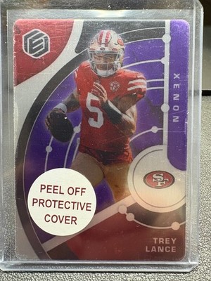 2022 Panini Elements Xenon Purple Parallel Trey Lance 49ers #73 #'d 10 of 54