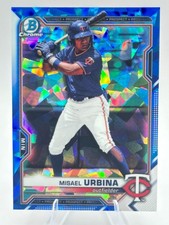 2021 Bowman Chrome Draft Sapphire #BDC68 Misael Urbina Prospect Twins