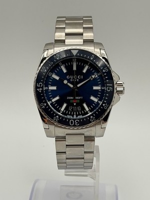 GUCCI YA136311 Men's Dive Blue Wristwatch 40mm | eBay
