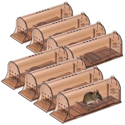 Exbuster 8er-Set Mäuse-Lebendfallen mit Luftlöchern, extragroß, 19 x 6,2 x 7 cm