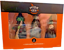 New Target Halloween Witch Hyde Eek Ceramic Mini Mantle Figures 3pc Set