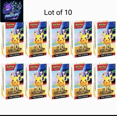 PRESALE Pokemon TCG 30th Anniversary Celebrations Booster Bundle x10 Confirmed