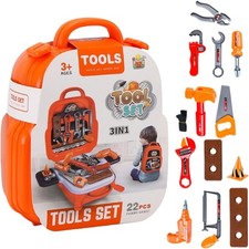New 22Pcs Kids Repair Tool Toy Set Mini Workshop 3 IN 1 Children's Toolbox Set