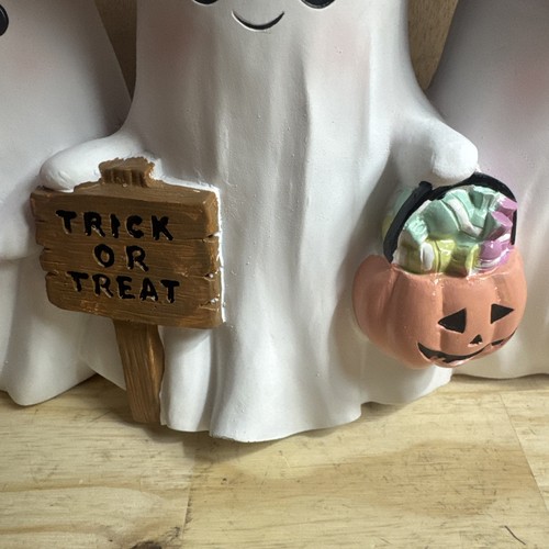 Goblin & Ghoul Trick Or Treat Halloween Ghosts with witch hats NWT 9” - Picture 3 of 7