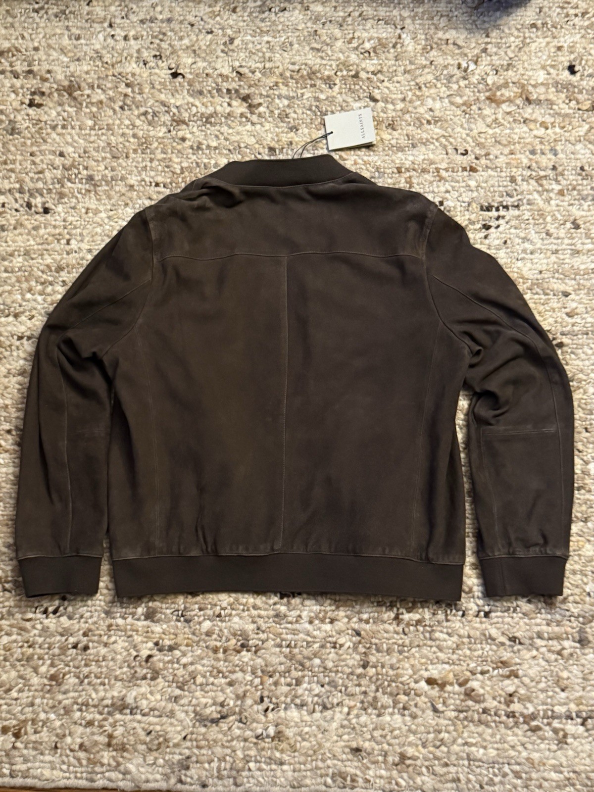 AllSaints Kemble XX Large Genuine Suede Bomber Jacket $599  (Large) image 2
