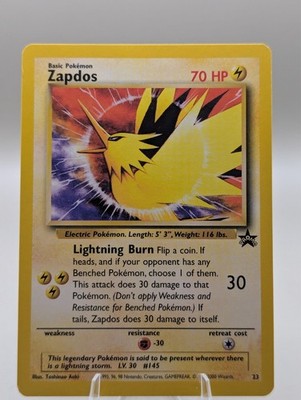 Zapdos #23 WOTC Pokemon Black Star Promo - Aoki Error