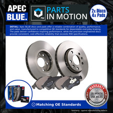 2x Vented Brake Discs and Pads fits RENAULT MEGANE Mk3 1.9D Front 08 to 16 280mm