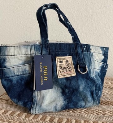 1p Polo Ralph Lauren DENIM TIE-DYE MINI TOTE BAG | eBay