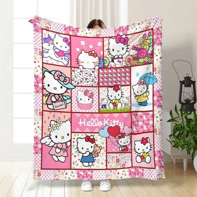 Sanrio Hello Kitty Flanell Decke Weiche Plüsch Kuscheldecke Sofa Bett Überwurf