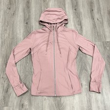 Lululemon Women's Hooded Define Jacket Nulu Size 8 Pink Pastel Yoga Gym
