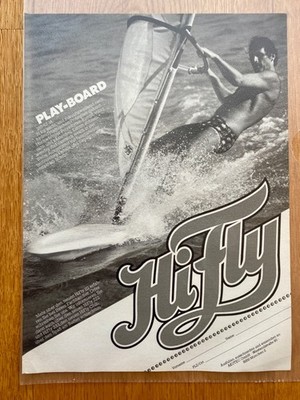 HiFly Surfbrett Play-Board Surfer 80s retro 1980 Vintage Ad Werbung Reklame