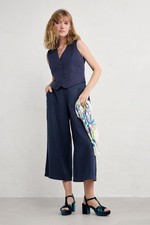 Seasalt Women's Regular Erica Linen Blend Waistcoat Maritime