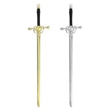 2 Pcs Sword Bookmark Metal Bookmarks with Black Handle, White, Gold