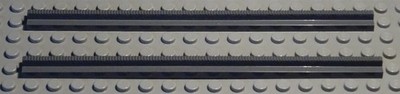 Lego Train Track Straight 1x16 New Dark Gray 2 Pieces