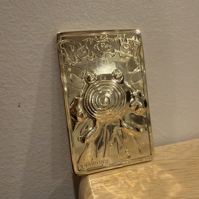Pokemon POLIWHIRL 23k Gold Plated Trading Card 1999 Nintendo Authentic Vintage