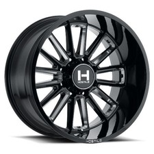 20x12 Hostile H115 Predator Blade Cut Blk Milled Wheels 8x180 -44mm Set Of 4