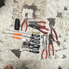 18pc Snap On Lot Mixed Tools Screwdriver Wrench Pliers Socket Scrapped Cutters 18pc Snap On Lot Mixed Tools Screwdriver Wrench Pliers Socket Scrapped Cutters