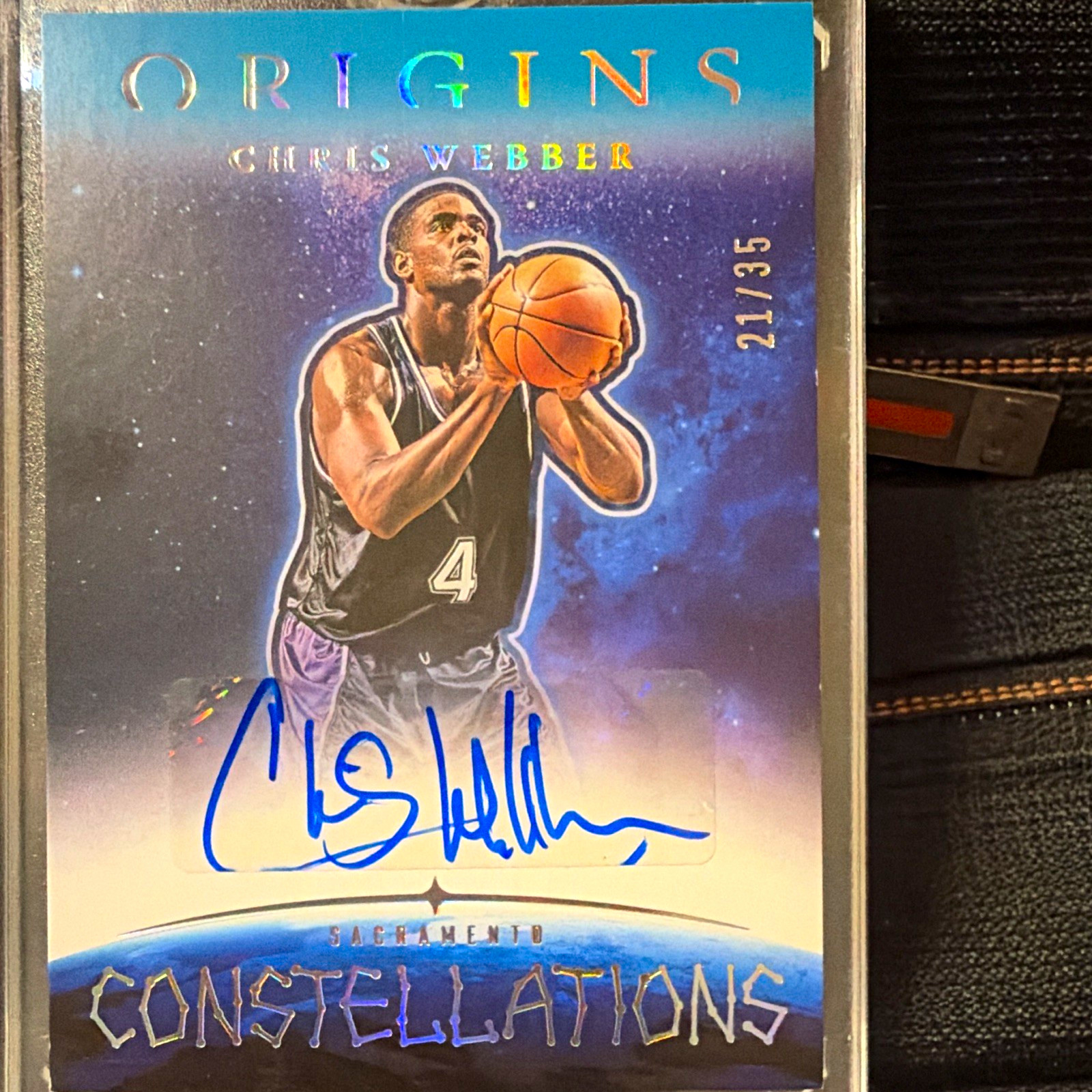 Panini 2025-26 Origins Constellations Chris Webber Kings Auto 21/35 CS-WEB
