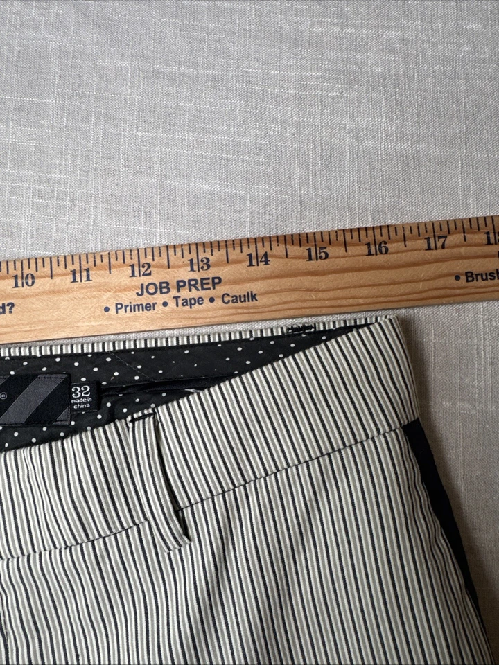 Pantalones modernos de diversión 100 % algodón a rayas para hombre talla 32 se siente como Seersucker Foto 4 de 4