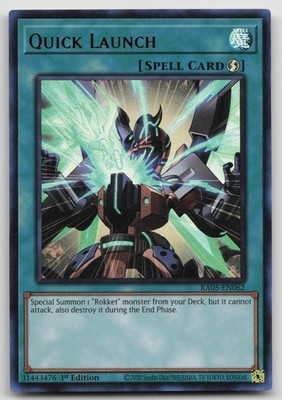 Quick Launch (Ultra Rare) RA05-EN062  Yu-Gi-Oh 1st Edition NM