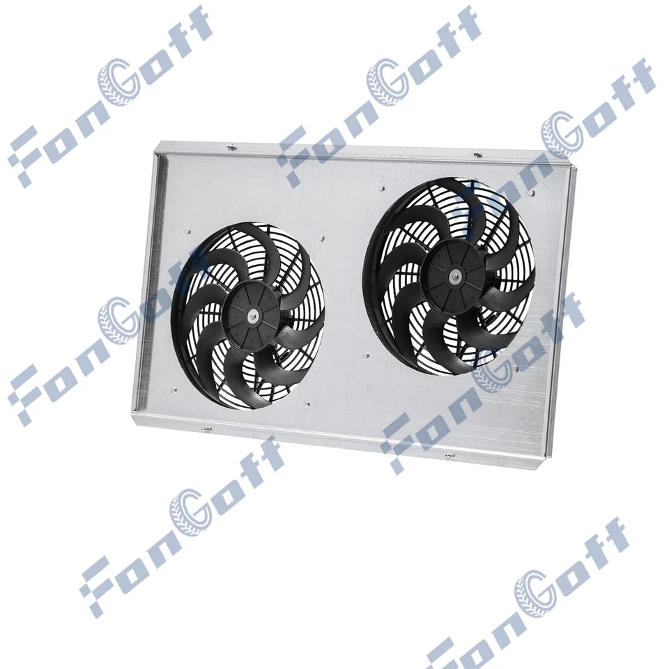 Aluminum Shroud With 2*14 inch Fan Fit 1992-1993 Chevy GMC C/K 2500 3500/ 6.5L - Изображение 4 из 4