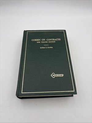 Corbin on Contracts by Arthur Corbin 1 Volume Edition 1952 Hardcover Ships Fast