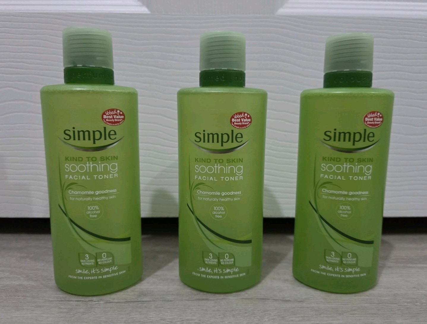 6 x 200ml Simple Kind to Skin Soothing Facial Toner Alcohol Free - Image 6