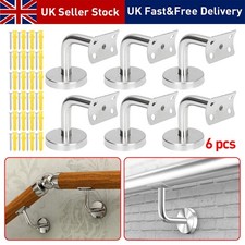 60mm CHROME HANDRAIL BRACKET  SCREWS Stair Rail Brackets With Fixings
