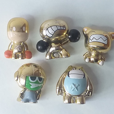 Gogo's Crazy Bones x5 Shiny Gold Metallic Figuren Magic Box Int Rare