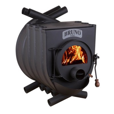 Werkstattofen Bruno Pyro III mit Herdplatte 19 kW ohne Untergestell schwarz A