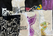 FAMOUS STARS AND STRAPS Womens Shirts Lot of 8 Sizes XS to L Rare Y2K NEW