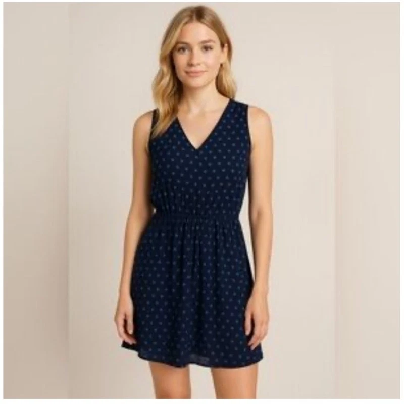 Burberry — Burberry Brit Dot Pattern Silk Mini Dress Size 2 NWT