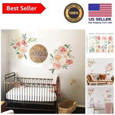 Eco-Friendly Peony Flower Wall Stickers - Beautiful Vinyl Decals for Home Decor