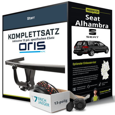 Anhängerkupplung ORIS starr für SEAT Alhambra +E-Satz (AHK+ES)