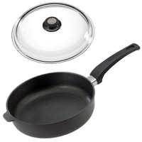 Eurolux Schmorpfanne 28 Cm Induktion Deckel Hochrand-Bratpfanne Aluguss Antihaft