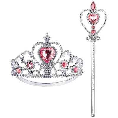 #ad Princess Dress Up Accessories Tiara and Wand Gifts for Girls Aged 3 6 $12.27