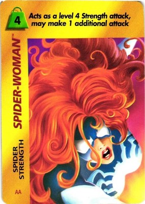 1995 Fleer Marvel Over Power Trading Card Game Spider-woman Spider Strength
