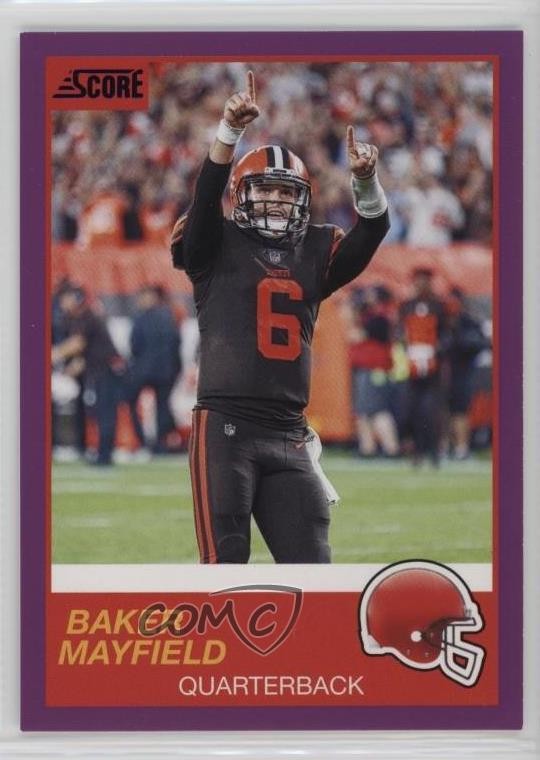 2019 Score Purple Baker Mayfield #102 0kb5