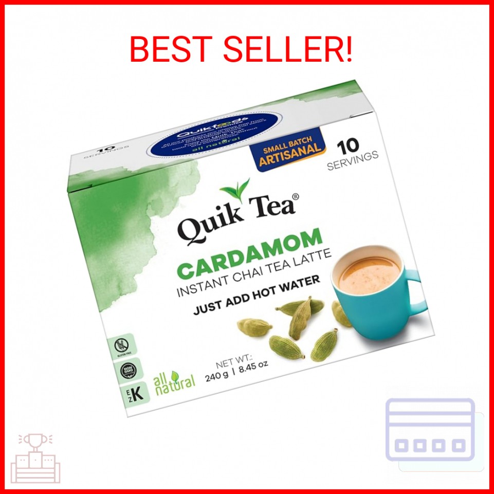 Cardamom Instant Chai Tea Latte - 10 Count Single Box - Supe